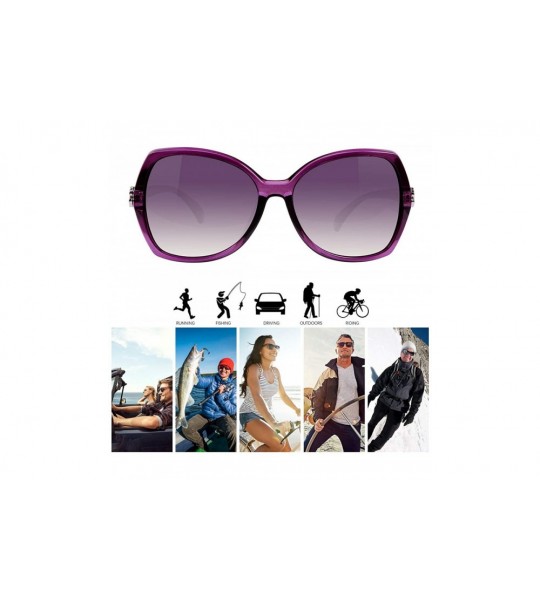 Sport Polarized Sunglasses Driving Blocking Eyeglasses - A406-purple - C218YTII662 $24.89