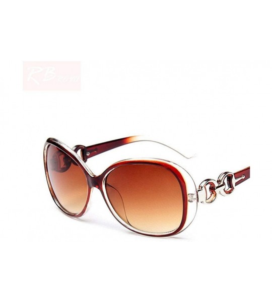 Aviator 2019 Oversized Gradient Ladies Sunglasses Women Brand Designer Classic Black - Tea - C318Y3OLHM0 $18.79