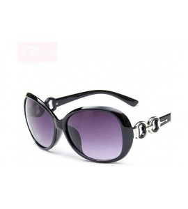 Aviator 2019 Oversized Gradient Ladies Sunglasses Women Brand Designer Classic Black - Tea - C318Y3OLHM0 $18.79