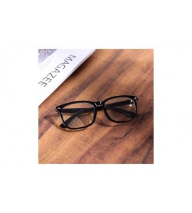 Aviator Non-Prescription Glasses for Women Men Clear Lens Square Frame Eyeglasses - Black - C518Z45WQYZ $19.04