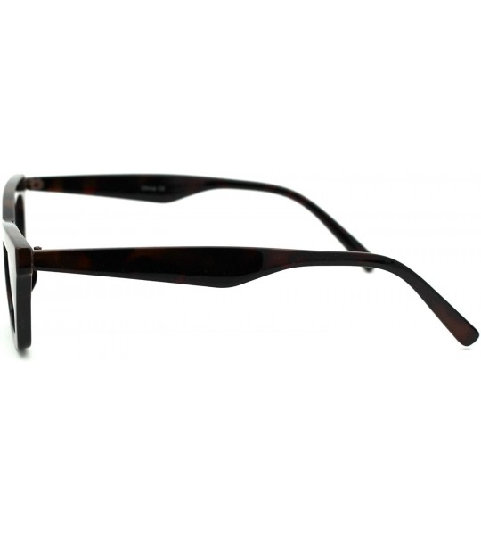 Cat Eye Womens Mod Minimal Thick Plastic Cat Eye Sunglasses - Tortoise Black - CH18WQ0H4ZG $19.58