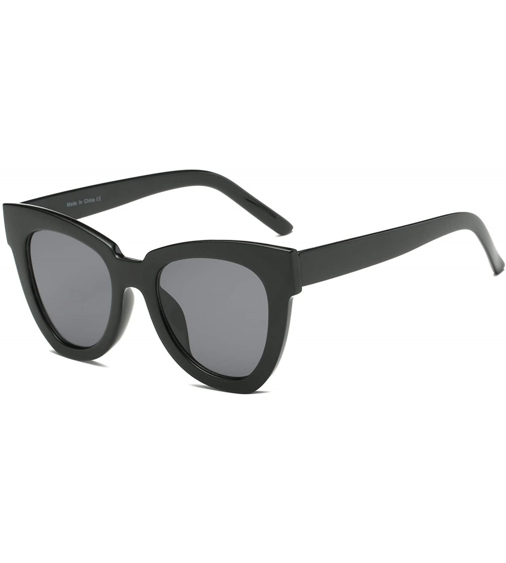 Goggle Women Cat Eye Fashion Sunglasses - Black - CB18WQ6ZN9G $37.84