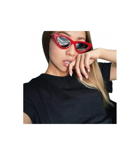 Cat Eye Retro Narrow Cat Eye Sunglasses Narrow Cateye Sun Glasses for Women - L - C819025W8HH $17.95