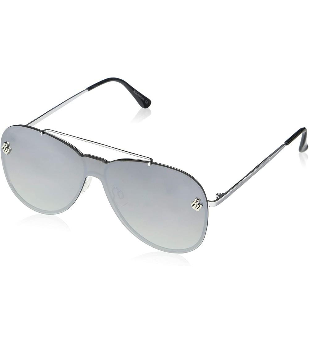 Shield Women's R3305 Metal Brow Bar Shield Aviator Sunglasses with Metal Signature Logo & 100% UV Protection - 58 mm - CR193O...