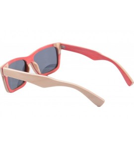 Wayfarer Natural Wood Frame Polarized Sunglasses Anti-glare Wooden Glasses-Z68020 - Outside Nature Inside Red - CD12258Q87P $...