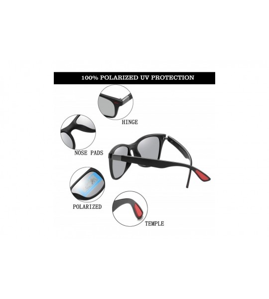 Rectangular Polarized Mens Driving Sunglasses for Men Women TR90 Frame Driving Fishing Cycling Outdoor Activity - CO194QZCKL8...