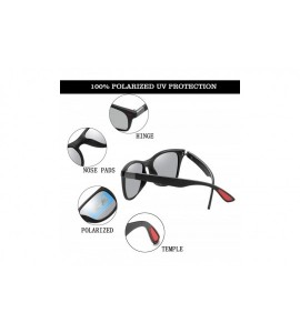 Rectangular Polarized Mens Driving Sunglasses for Men Women TR90 Frame Driving Fishing Cycling Outdoor Activity - CO194QZCKL8...