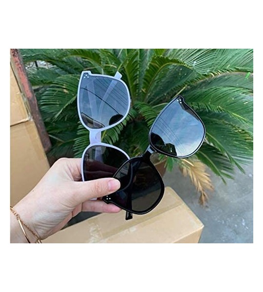 Oversized Unisex Polarized Sunglasses Trendy Stylish Sunglasses Men and Women Driving Sun glasses 100% UV Blocking - White - ...