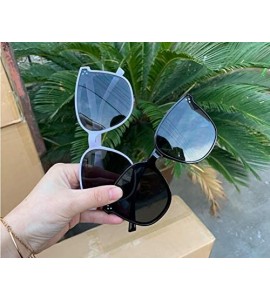 Oversized Unisex Polarized Sunglasses Trendy Stylish Sunglasses Men and Women Driving Sun glasses 100% UV Blocking - White - ...