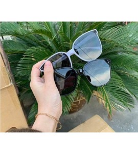 Oversized Unisex Polarized Sunglasses Trendy Stylish Sunglasses Men and Women Driving Sun glasses 100% UV Blocking - White - ...