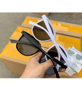 Oversized Unisex Polarized Sunglasses Trendy Stylish Sunglasses Men and Women Driving Sun glasses 100% UV Blocking - White - ...