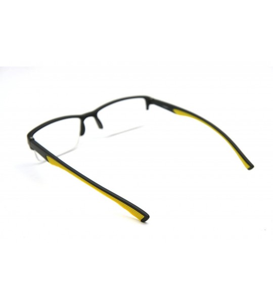 Rectangular 6904 SECOND GENERATION Semi-Rimless Flexie Reading Glasses NEW - Yellow - CJ12DMY9IYL $34.25