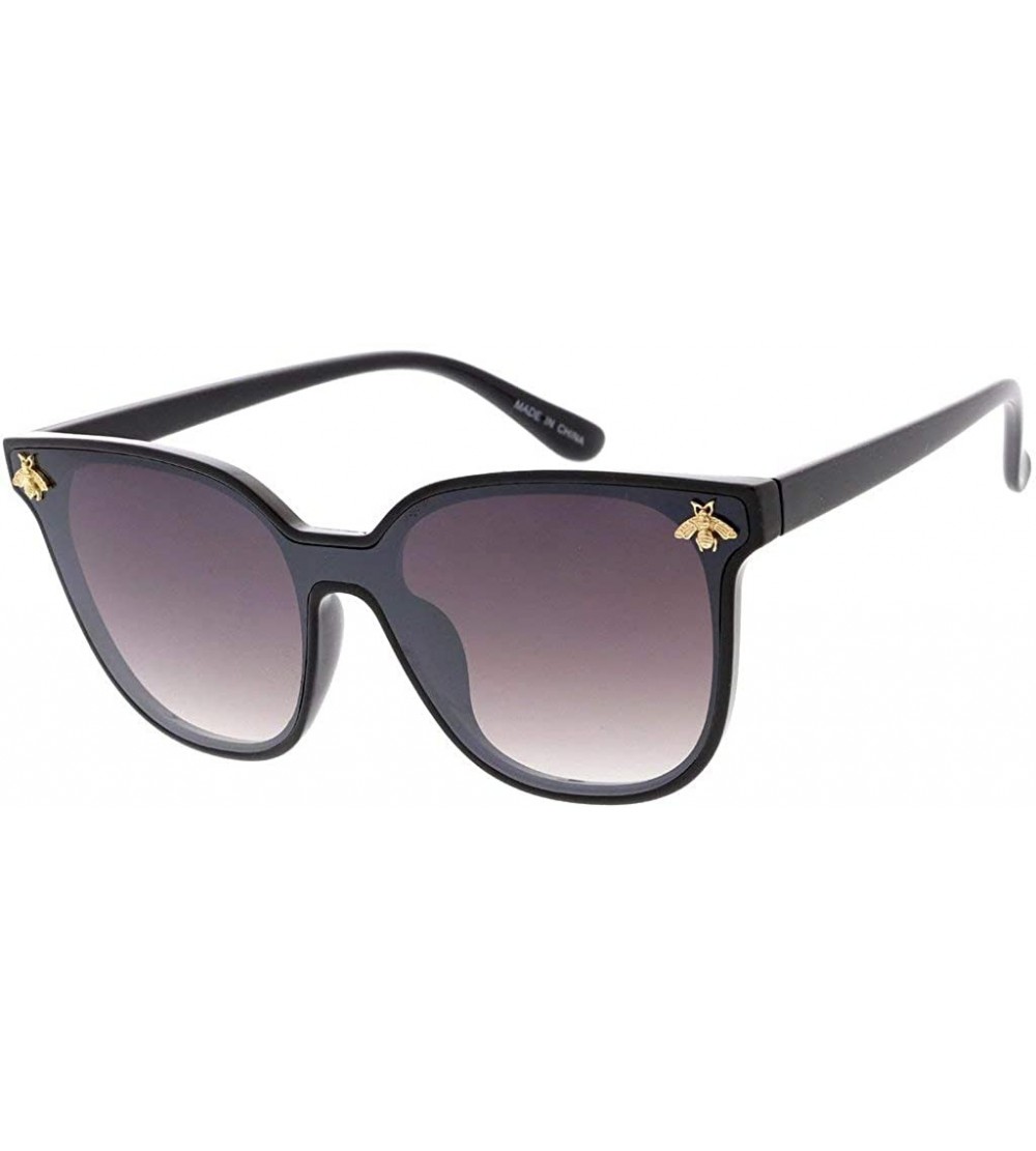 Shield Fashion Retro Horn Tipped M70 Sunglasses - Purple - CB18AT286Q4 $21.87