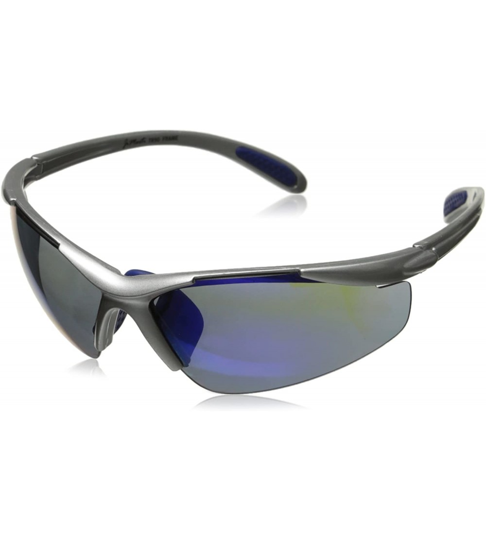 Rimless JM01 Sunglasses for Golf- Fishing- Cycling-Unbreakable-TR90 Frame - Silver & Ice Blue - C3113TJ6RWL $44.32