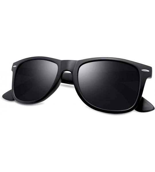 Square Classic Retro Square Polarized Sunglasses Fashion for Driving Fishing - Matte Black - CJ18U7DNAW0 $19.39