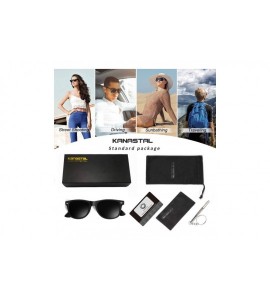 Square Classic Retro Square Polarized Sunglasses Fashion for Driving Fishing - Matte Black - CJ18U7DNAW0 $19.39