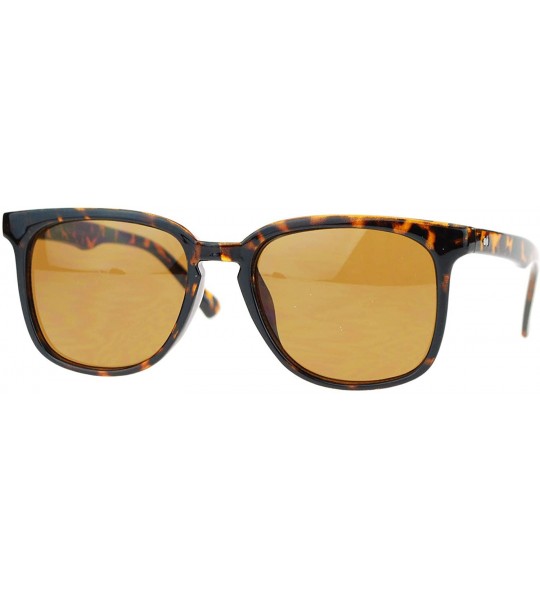 Square Unisex Vintage Retro Sunglasses Square Keyhole Fashion Shades UV400 - Tortoise (Brown) - CY18ISZZ350 $18.35