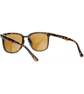 Square Unisex Vintage Retro Sunglasses Square Keyhole Fashion Shades UV400 - Tortoise (Brown) - CY18ISZZ350 $18.35