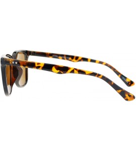 Square Unisex Vintage Retro Sunglasses Square Keyhole Fashion Shades UV400 - Tortoise (Brown) - CY18ISZZ350 $18.35