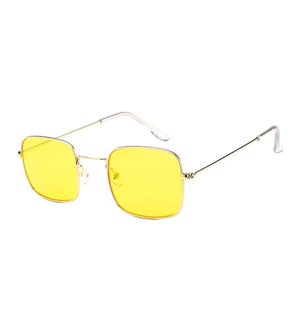 Square Fashion Classic Oversized Sunglasses - Yellow - CO199OHEGQA $14.93