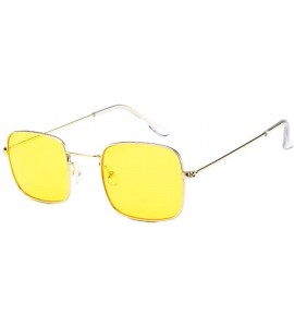 Square Fashion Classic Oversized Sunglasses - Yellow - CO199OHEGQA $14.93