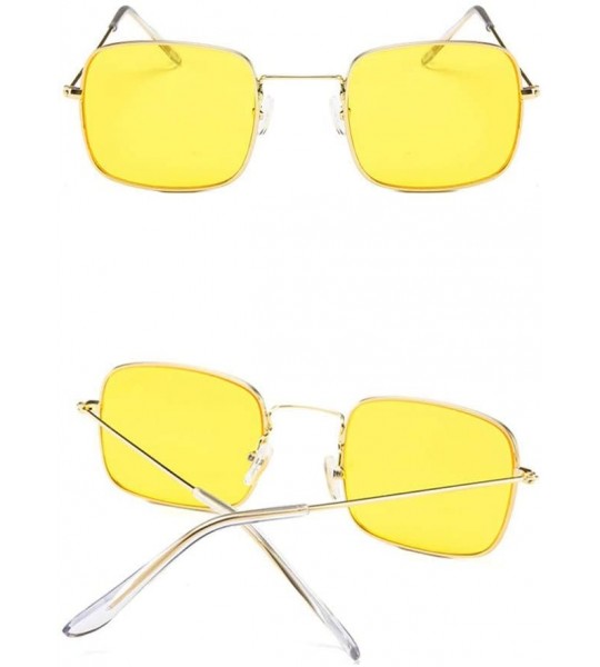 Square Fashion Classic Oversized Sunglasses - Yellow - CO199OHEGQA $14.93