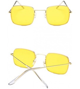 Square Fashion Classic Oversized Sunglasses - Yellow - CO199OHEGQA $14.93