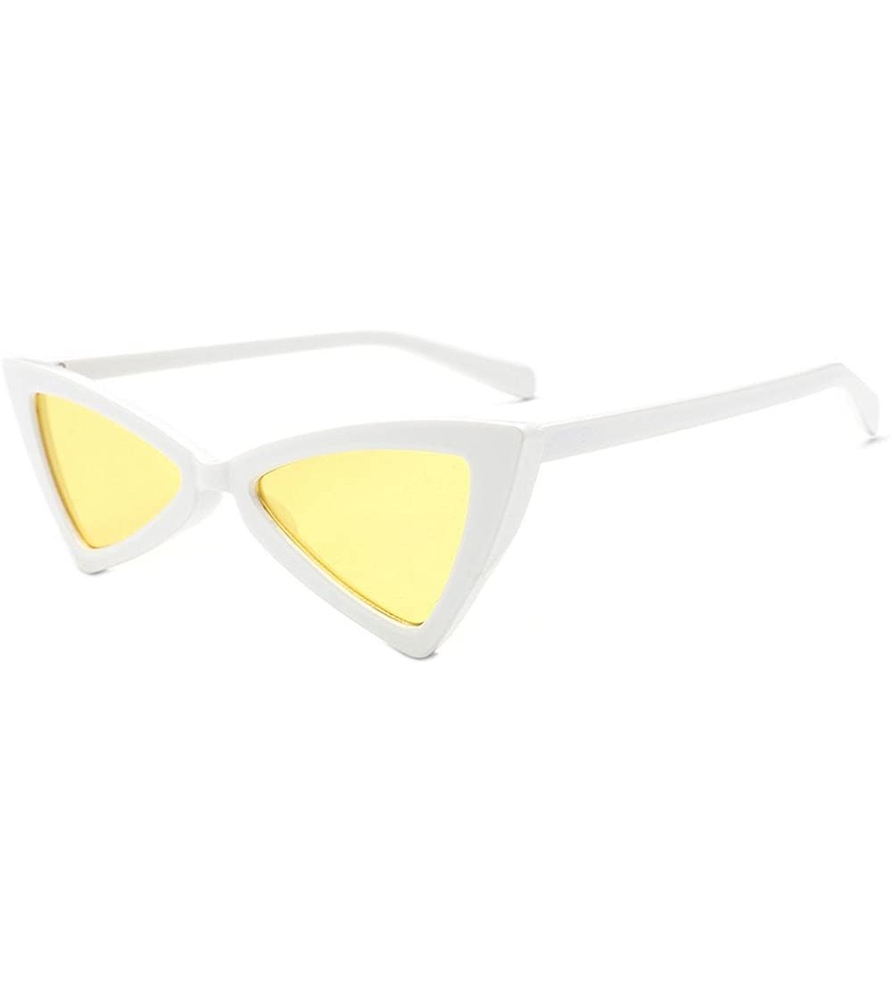 Wrap Glasses- Women Vintage Cateye Frame Shades Acetate Frame UV Sunglasses - 9131a - C418RU6CQ63 $17.02