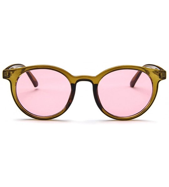 Square MOD-Style Cat Eye Round Frame Sunglasses A Variety of Color Design - S02 - CS189OL23M9 $33.00