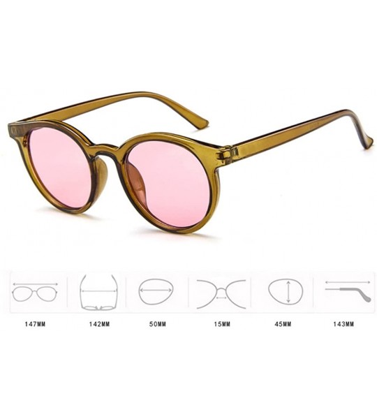 Square MOD-Style Cat Eye Round Frame Sunglasses A Variety of Color Design - S02 - CS189OL23M9 $33.00