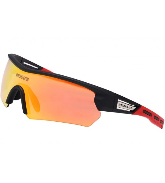 Sport Polarized Sports Sunglasses - Orange - CY18Z2KA8KA $21.85