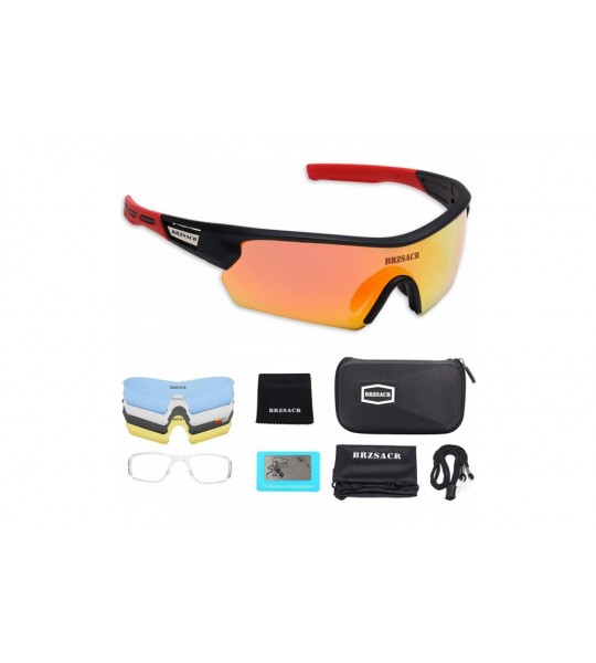 Sport Polarized Sports Sunglasses - Orange - CY18Z2KA8KA $21.85