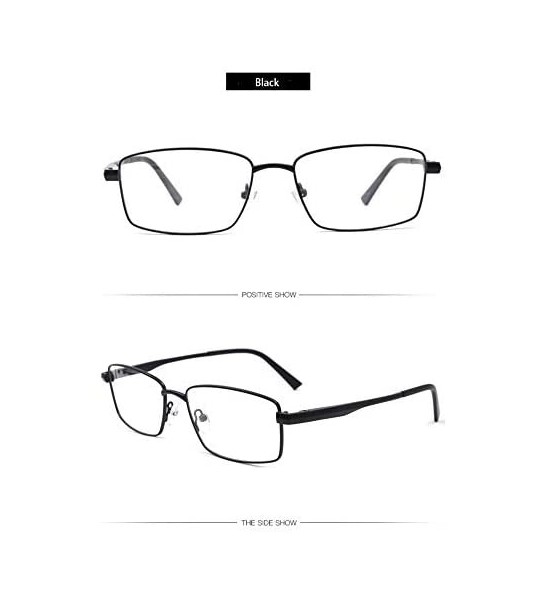 Rectangular Rectangular Full Frame Men's Myopia Glasses Frame - Black - CJ18WEK5U8G $23.29