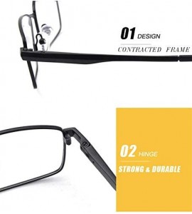 Rectangular Rectangular Full Frame Men's Myopia Glasses Frame - Black - CJ18WEK5U8G $23.29