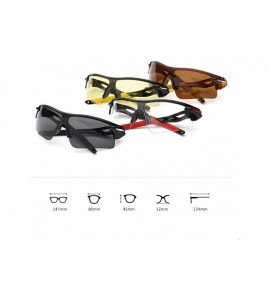 Sport Polarized Sunglasses Men Explosion Proof Baseball - Black Frame Red Night Vision Goggles - CZ190DYOLLQ $23.51