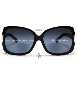 Oval Bifocal Reading Sunglasses for Women Jackie O Fashion Reader Sun Glasses - Black - CD11HB8UBR3 $78.55