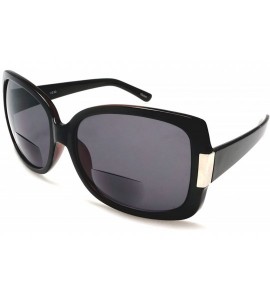 Oval Bifocal Reading Sunglasses for Women Jackie O Fashion Reader Sun Glasses - Black - CD11HB8UBR3 $78.55