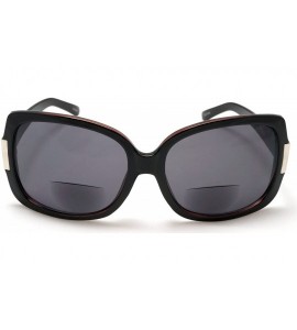 Oval Bifocal Reading Sunglasses for Women Jackie O Fashion Reader Sun Glasses - Black - CD11HB8UBR3 $78.55