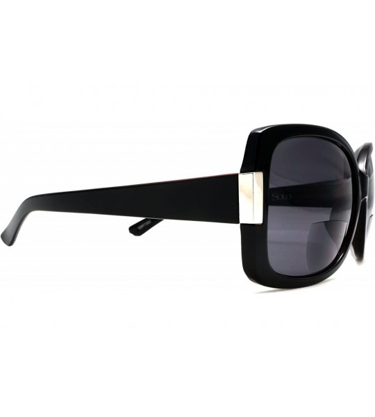 Oval Bifocal Reading Sunglasses for Women Jackie O Fashion Reader Sun Glasses - Black - CD11HB8UBR3 $78.55