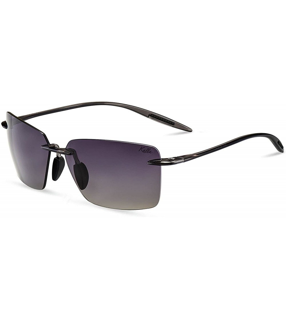 Rectangular KL5610NC14 Men Ultra Lightweight Rectangle Sunglasses Polarized UV400 Protection Fashion Eyewear - CK196Y54K73 $2...