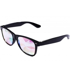 Sport Kaleidoscope Glasses Eyewear Rainbow Rave Prism Diffraction Crystal Lens Sunglasses Goggles - Black - C7196EZCO56 $18.81