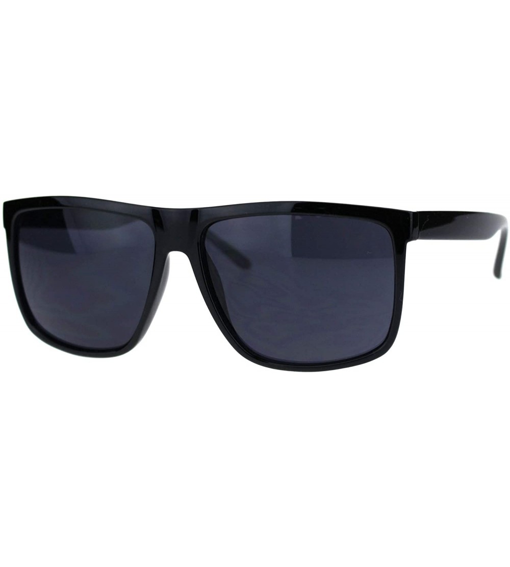 Square Juicy Orange Dark Black Lens Men's Sunglasses Classic Square Frame Black - CS11PRQ4TQ5 $18.53