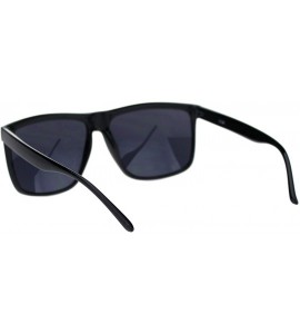 Square Juicy Orange Dark Black Lens Men's Sunglasses Classic Square Frame Black - CS11PRQ4TQ5 $18.53