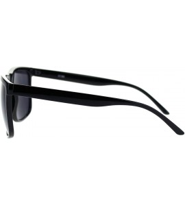 Square Juicy Orange Dark Black Lens Men's Sunglasses Classic Square Frame Black - CS11PRQ4TQ5 $18.53