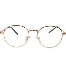 Round Round Retro Vintage Circle Style Sunglasses Colored Metal Frame Small frame 43 mm and 55 mm - 070_gold_rose_clear - C11...