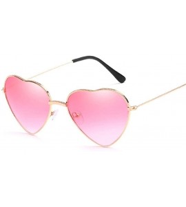 Cat Eye Retro Cat Eye Heart Sunglasses Women Metal Frame Mirror UV400 Sun Glasses Female Brand Designer Vintage - CB198UHWYXW...