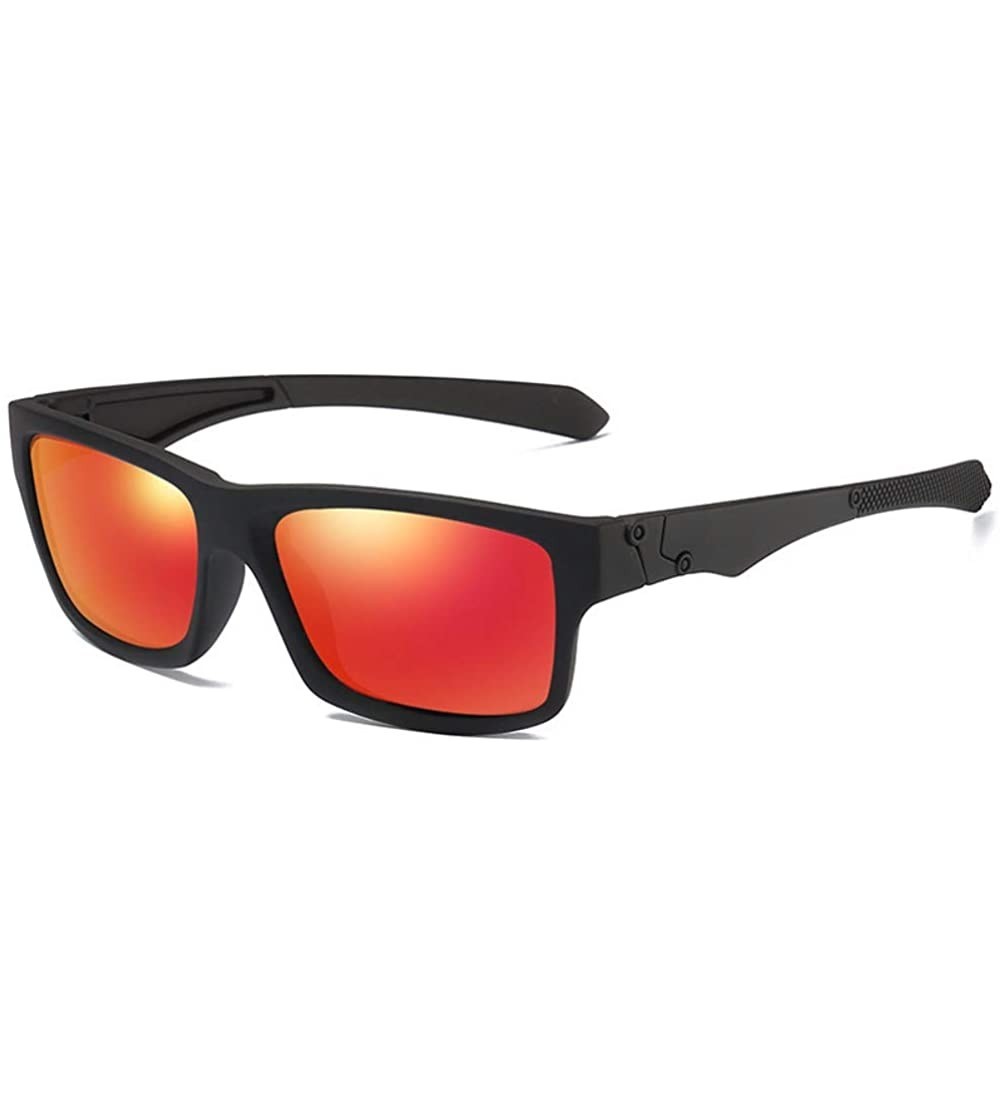 Aviator Sunglasses Men's Box Sunglasses Polarizing Sports Sunglasses - D - CA18QS07GGY $60.12