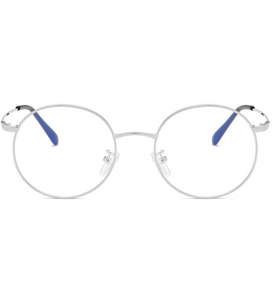 Butterfly Classic Vintage Round Frame Shade Sunglasses Anti Ultraviolet Eyes Glasses - Silver - CT196OMUUK3 $19.29