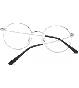 Butterfly Classic Vintage Round Frame Shade Sunglasses Anti Ultraviolet Eyes Glasses - Silver - CT196OMUUK3 $19.29