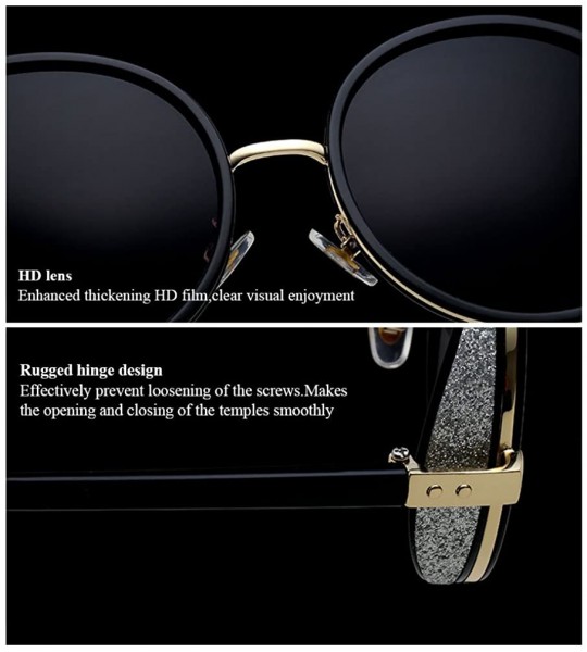 Round Durable Round UV400 Protection Sunglasses Circle Spring Hinge Eyeglasses - Gold - C818CYTN5O9 $37.29